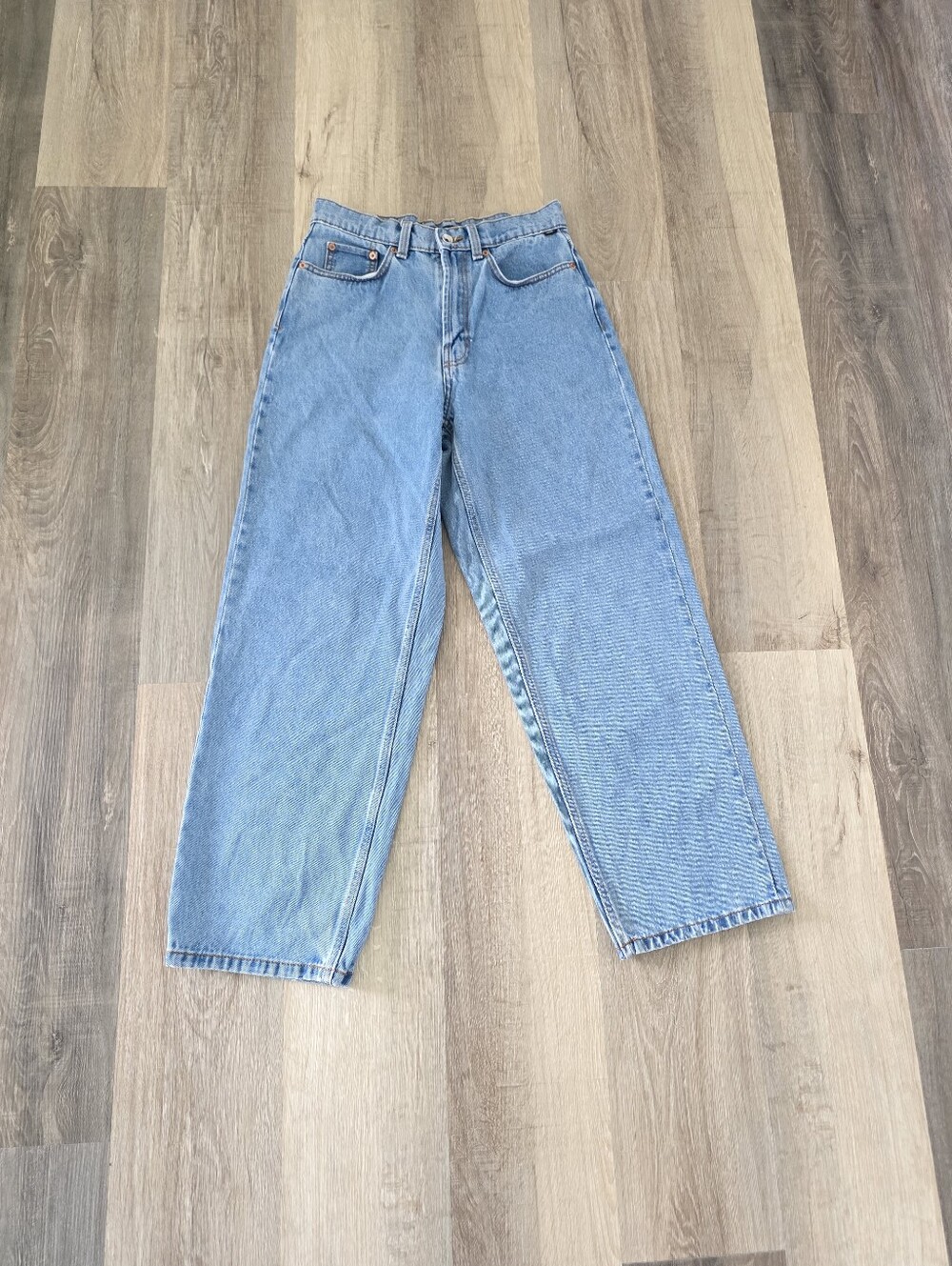 Vans Light Blue Relaxed Straight-Leg Jeans Size 28